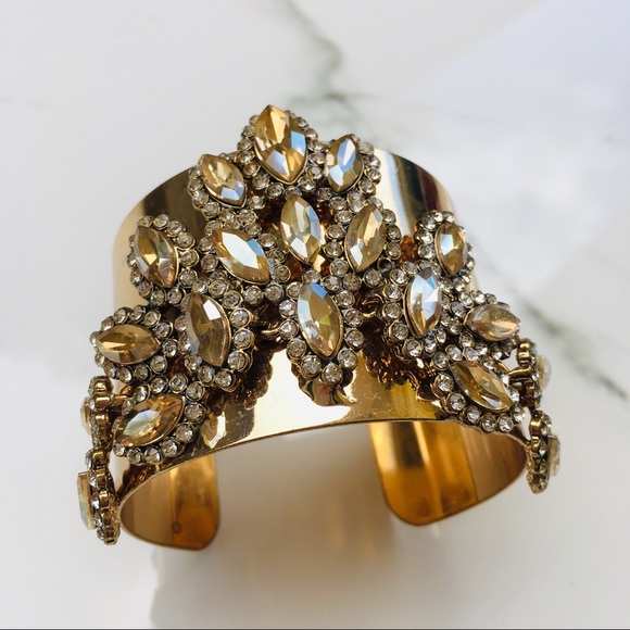 Natasha Couture Jewelry - Nordstrom gold cuff crystal bracelet